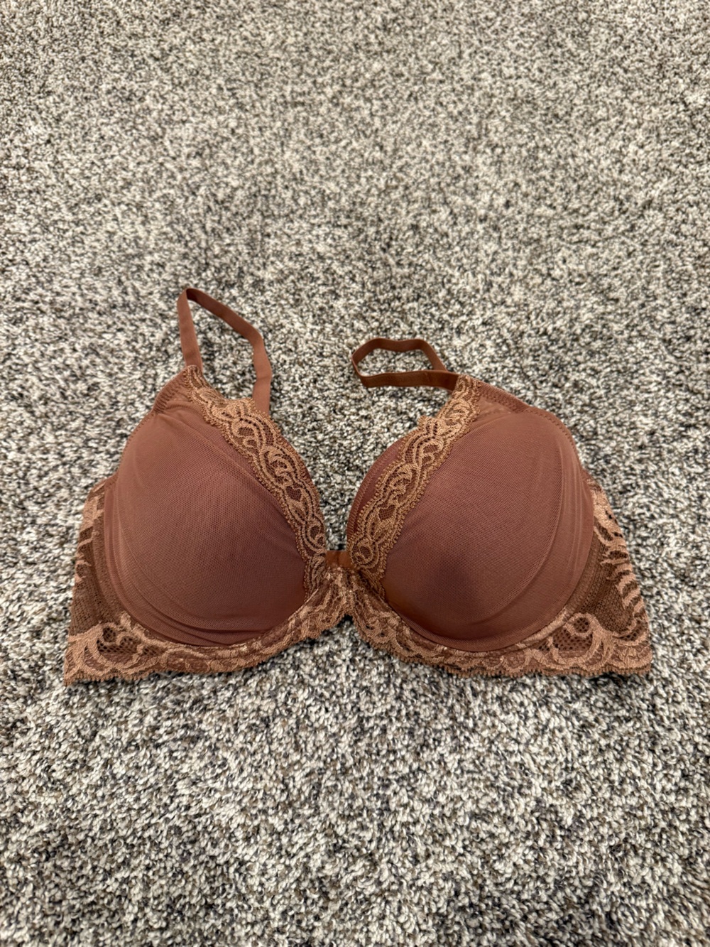 Natori Chocolate Lace-Trim Underwire Bra